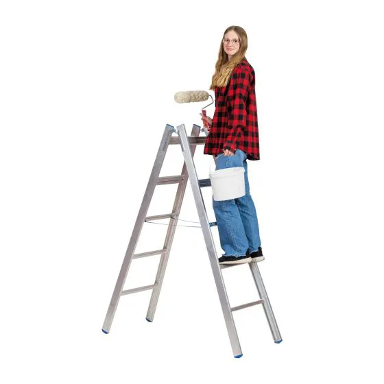 Alu-Sprossen Stehleiter für Maler Mod. M