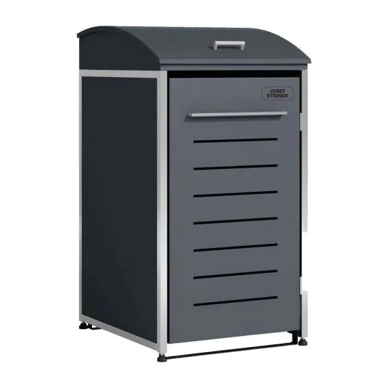 Mülltonnenbox 1-flügelig - Farbe: anthrazit, Breite: 72 cm, Höhe: 135,4 cm, Tiefe: 82,6 cm