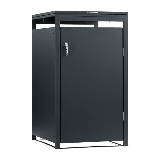 Mülltonnenbox Rosa 1-flügelig erweiterbar - Farbe: anthrazit, Breite: 68 cm, Höhe: 120 cm, Tiefe: 80 cm
