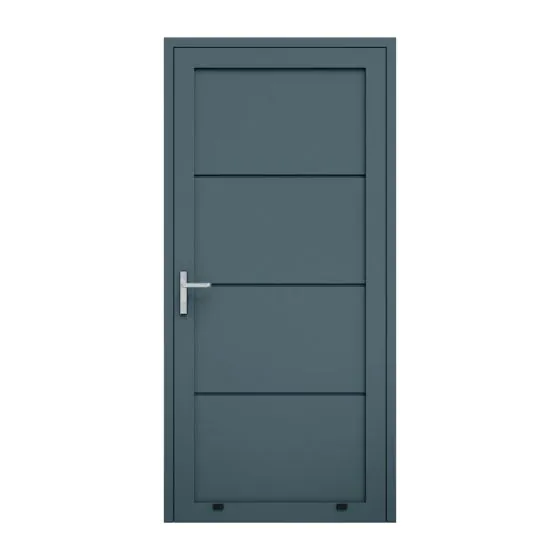 Alu-Nebeneingangstür 1-flügelig DIN rechts – Farbe: anthrazit, Breite: 100 cm, Höhe: 210 cm