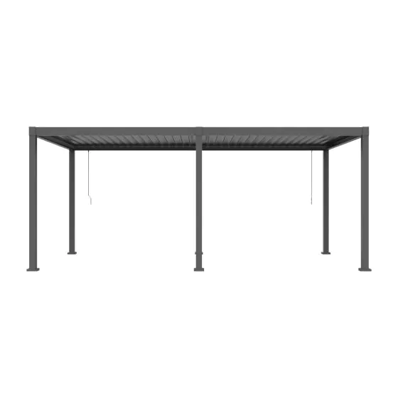 Pergola Dallas 6 m x 3 m aus Stahl & Aluminium - Farbe: anthrazit, Höhe: 2500 mm