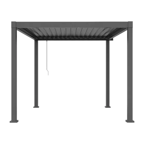 Pergola Dallas 3 m x 3 m aus Stahl & Aluminium - Farbe: anthrazit, Höhe: 2500 mm