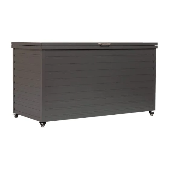 Aluminium Kissenbox Santorini – Farbe: anthrazit, Breite: 765 mm, Länge: 1625 mm, Höhe: 895 mm