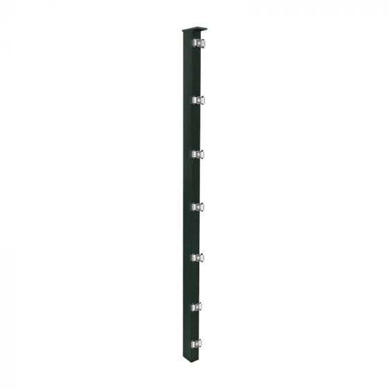 Zaunpfosten Mod. S - Ausführung: anthrazit beschichtet, für Zaunhöhe: 123 cm, Länge: 170 cm, Befestigungspunkte: 7