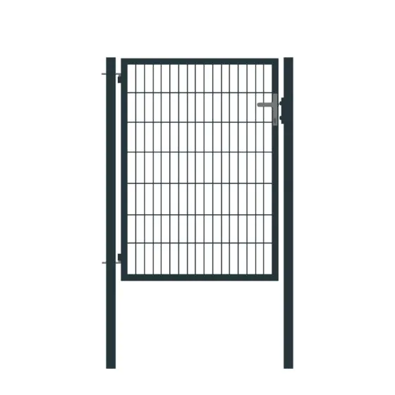 Rohrrahmentor Basic 1-flügelig - Ausführung: anthrazit beschichtet, Höhe: 143 cm, Durchgangslichte: ca. 87 cm