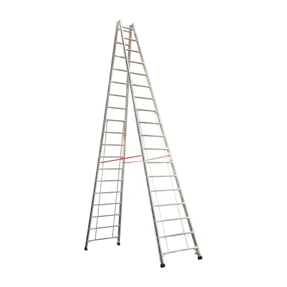 Alu-Sprossen Stehleiter Mod. S305 - Sprossenanzahl: 2 x 18, Länge: 5,20 m