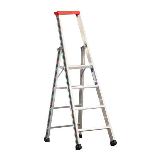 Euro-Profi Alu Stufenstehleiter Mod. S32577 - Stufenanzahl: 4, Länge: 1,65 m