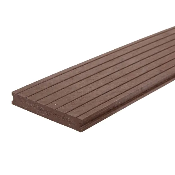 Terrassendielen Recycling - Länge: 2000 mm, Querschnitt: 195 x 28 mm, Farbe: braun