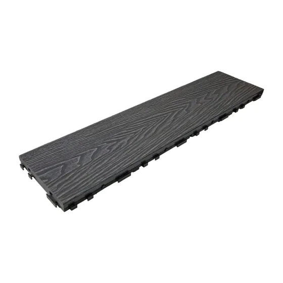 Terrassendielen Stecksystem WPC – Farbe: grau, Breite: 150 mm, Länge: 600 mm, Höhe: 22 mm