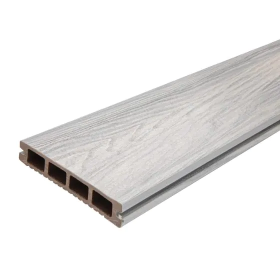 Terrassendielen WPC - Länge: 2900 mm, Querschnitt: 140 x 25 mm, Farbe: Holzoptik hellgrau