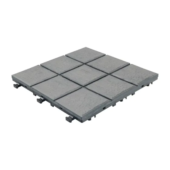 Terrassenfliese WPC Hellgrau - Abmessungen: 300 x 300 mm, Höhe: 24 mm