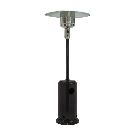 Gas Terrassenstrahler JULE - Material: pulverbeschichteter Stahl, Farbe: schwarz, Durchmesser Ø: 455 mm, Höhe: 2210 mm, Leistung: bis zu 13 kW
