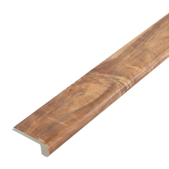 Stufenauflage Vollprofil für Click Vinyl, 2400 x 72 x 25 mm - Modell: OFFENBACH Walnuss Dekor