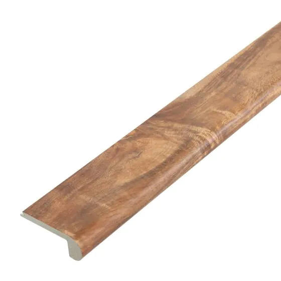 Stufenauflage Vollprofil für Click Vinyl, 2400 x 72 x 25 mm - Modell: OFFENBACH Walnuss Dekor