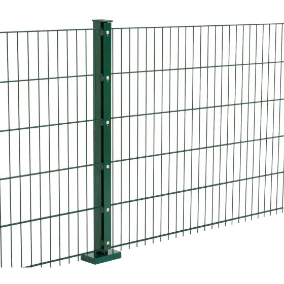 Doppelstabmattenzaun David 6/5/6 mm - Ausführung: grün beschichtet, Höhe: 83 cm, Länge: 251 cm