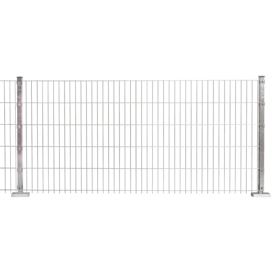 Doppelstabmattenzaun Goliath 8/6/8 mm - Ausführung: verzinkt, Höhe: 203 cm, Länge: 251 cm