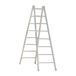 Alu-Sprossen Stehleiter Mod. 000 - Sprossenanzahl: 2 x 8, Länge: 2,34 m