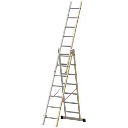 Euro-Light Mehrzweckleiter 3-tlg. Mod. 207 - Sprossenzahl: 3 x 7