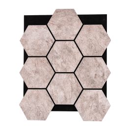 Akustikpaneele mit Hexagon - Modell: Steindesign PVC, Maße: 810 x 661 x 18 mm, Stück: 4, Packungsinhalt: ca. 2,14 m²