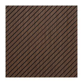 Akustikpaneele mit diagonalem Muster - Modell: Mittelbraun, Maße: 600 x 600 x 9,4 mm, Stück: 10, Packungsinhalt: ca. 3,6 m²