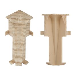 Innenecken für Sockelleiste - Modell: MONACO Eiche Dekor, Maße: 60 x 17 mm, Stück: 2