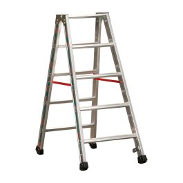 Alu-Stufen Stehleiter Mod. S30577 - Stufenanzahl: 2 x 5, Länge: 1,25 m