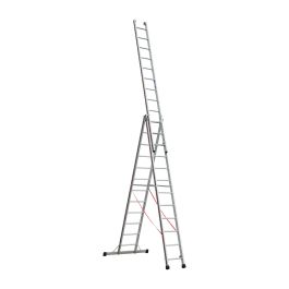 Euro-Profi Mehrzweckleiter 3-tlg. Mod. S307 - Sprossenanzahl: 3 x 12, max. Arbeitshöhe: 9,30 m