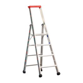 Euro-Profi Alu Stufenstehleiter Mod. S32577 - Stufenanzahl: 4, Länge: 1,65 m