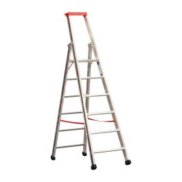 Euro-Profi Alu Stufenstehleiter Mod. S32577 - Stufenanzahl: 6, Länge: 2,15 m