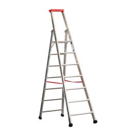 Euro-Profi Alu Stufenstehleiter Mod. S32577 - Stufenanzahl: 7, Länge: 2,40 m