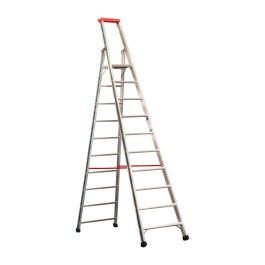 Euro-Profi Alu Stufenstehleiter Mod. S32577 - Stufenanzahl: 10, Länge: 3,15 m