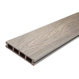 Terrassendielen WPC - Länge: 2900 mm, Querschnitt: 140 x 25 mm, Farbe: Holzoptik dunkelgrau