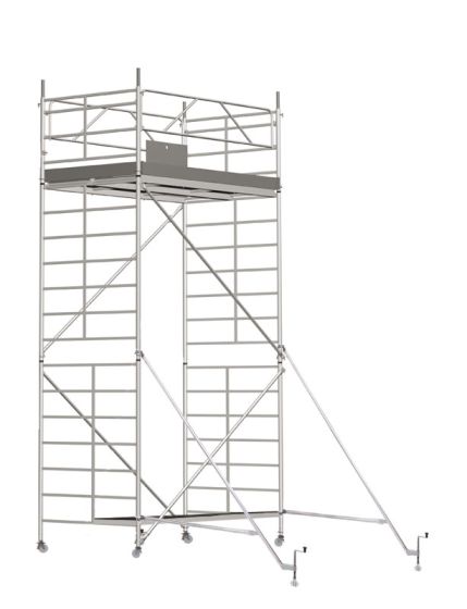 Alu-Fahrgerüst 2. Wahl, Breite: 1,50 m, Länge: 2,50 m - Arbeitsh.: 6,60 m