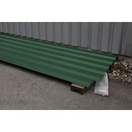 Trapezblech / Dachblech 35/207/0,75 - 6000 x 1035 mm, Farbe: RAL 6005 grün