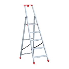 Stehleiter Eurostep Podestleiter PRO Mod. 870 in Alu - Stufenanzahl: 5, Arbeitshöhe: 2,92 m