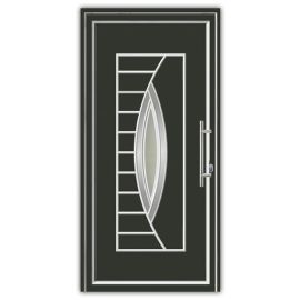 Aluminiumtür Mod. Alu Star 4 anthrazit - 1100 x 2100 mm (B x H), Anschlag: innen rechts - DIN rechts