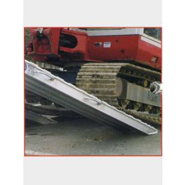 Aluverladerampen für Fahrzeuge mit Stahlketten - Länge: 350 cm, Höhe: 110 mm, Breite: 300 mm, Abverkauf