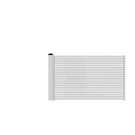 Aluzaun Cardiff Pro Zaunfeld-Set - Höhe: 98 cm, Breite: 200 cm, Farbe: grau