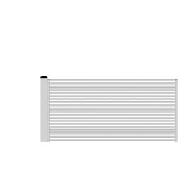 Aluzaun Cardiff Pro Zaunfeld-Set - Höhe: 98 cm, Breite: 250 cm, Farbe: grau