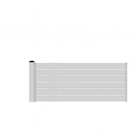 Aluzaun Dublin 120 Zaunfeld-Set - Höhe: 84 cm, Breite: 250 cm, Farbe: grau