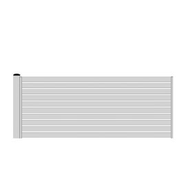 Aluzaun Cardiff Pro Zaunfeld-Set - Höhe: 98 cm, Breite: 300 cm, Farbe: grau