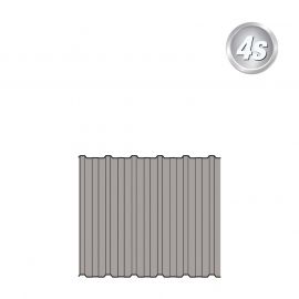 Alu Trapezblech - Farbe: weißaluminium, Breite: 105 cm, Höhe: 90 cm