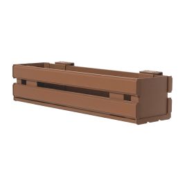 Aluminium Blumenkasten-Bausatz Mod. Liverpool – Farbe: braun (RAL 8007), max. Breite: 100 cm
