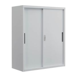 Büroschrank Mod. Elisa mit 2 versperrbaren Schiebetüren - Breite: 900 mm, Höhe: 1050 mm, Tiefe: 400 mm