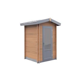 WPC Gartenhaus Seegarten - Länge: 150 cm, Breite: 150 cm, Höhe: 247 cm, Farbe: Holzoptik