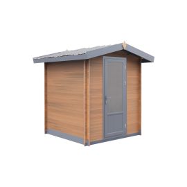 WPC Gartenhaus Abendruh - Länge: 193 cm, Breite: 193 cm, Höhe: 253 cm, Farbe: Holzoptik