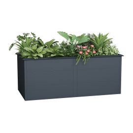Hochbeet Anna - Stahl beschichtet, Farbe: anthrazit, Maße (L x B x H): 200 x 100 x 77 cm