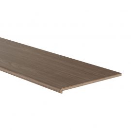 Design Stufenauflage mit Holzkern 1200 x 295 x 30 mm, 4 Stück  - Modell: PUCCINI Esche grau
