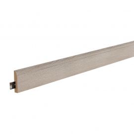 Design Sockelleiste mit Holzkern 1800 x 80 x 15 mm - Modell: BRUCH Eiche grau