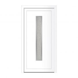 Kunststoff Eingangstür Mod. Pia - 1000 x 2100 mm (B x H), Farbe: weiß, Anschlag: innen rechts - DIN rechts